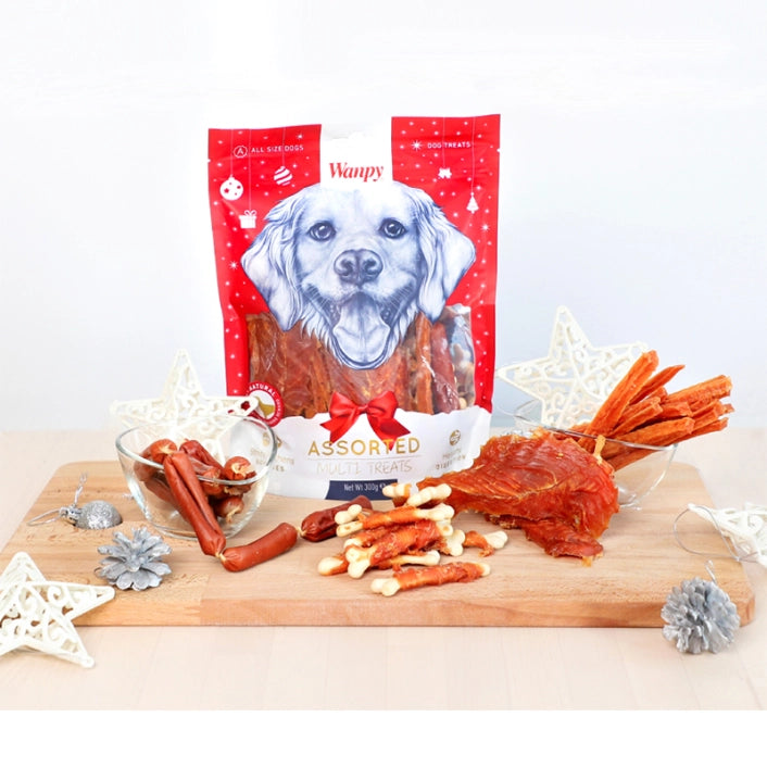 Wanpy Assorted Karışık Yılbaşı Köpek Ödül, 300g