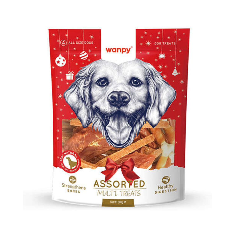 Wanpy Assorted Karışık Yılbaşı Köpek Ödül, 300g