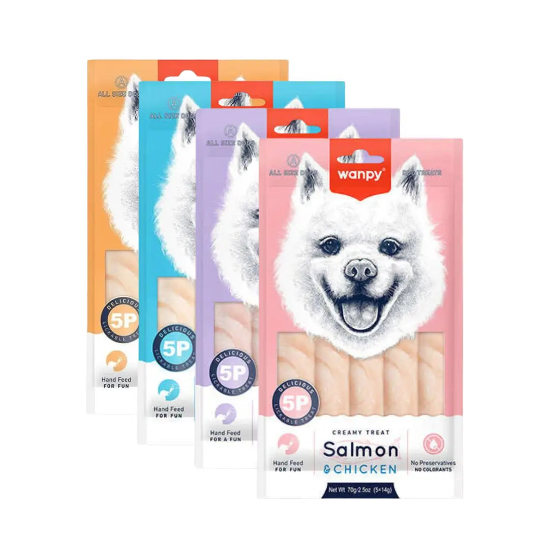 Wanpy Creamy Treat Köpek Krema Ödül, 5 li Paket, 14g
