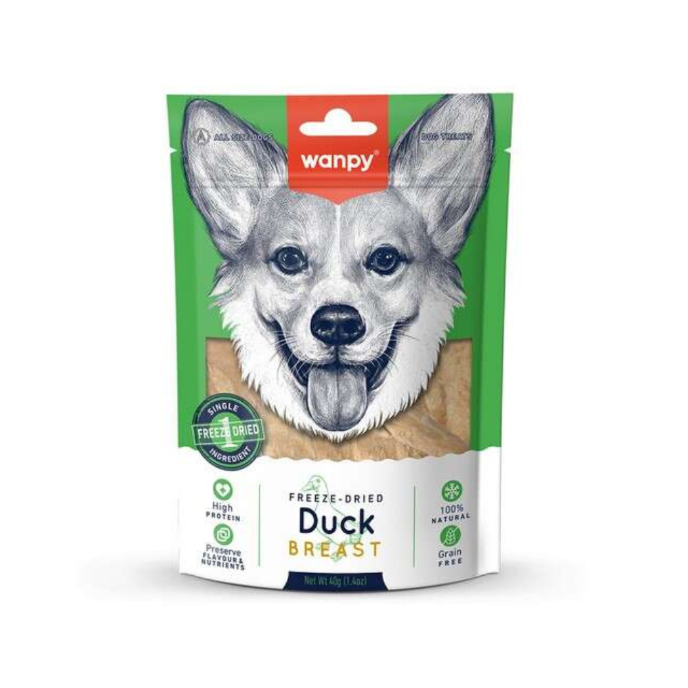 Wanpy Ördek Göğüs Köpek Dondurularak Kurutulmuş Ödül, 40g