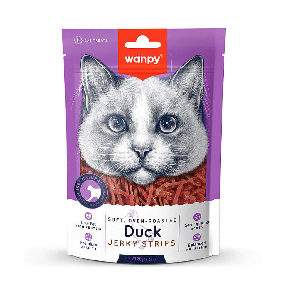 Wanpy Oven-Roasted Ördekli Kedi Fileto Ödül, 80g