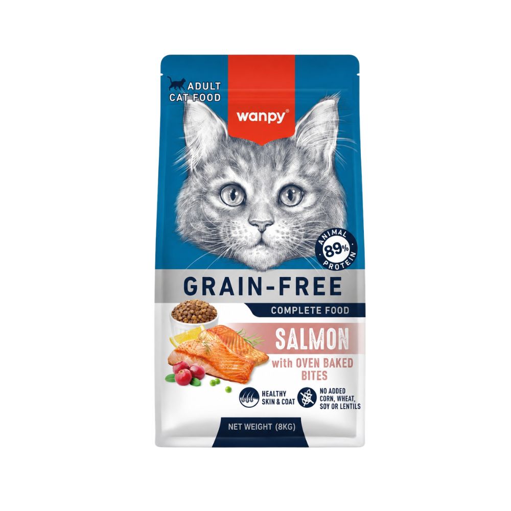 Wanpy Somonlu Tahılsız Yetişkin Kedi Mama, 8kg