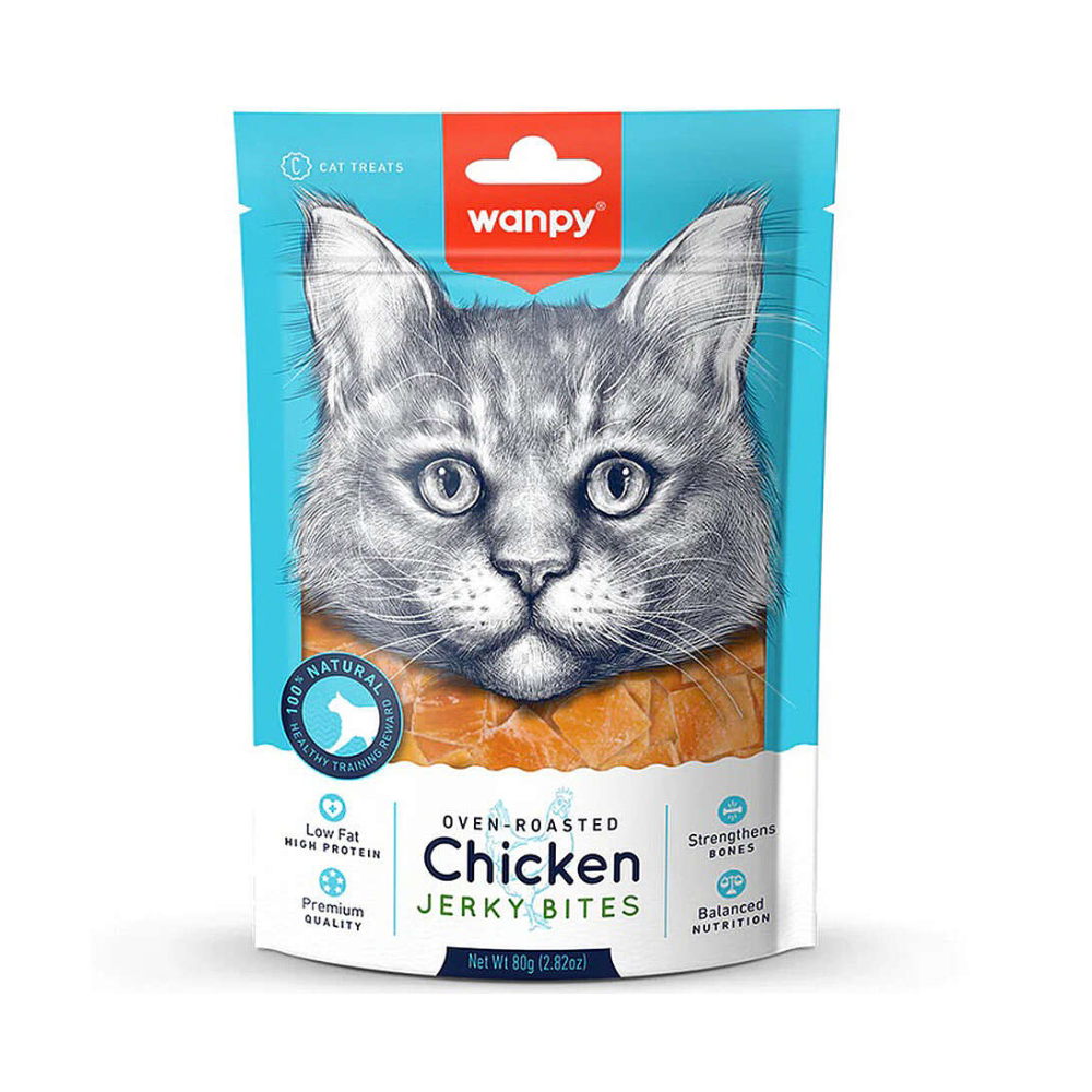 Wanpy Oven-Roasted Tavuklu Kedi Ödül, 80g