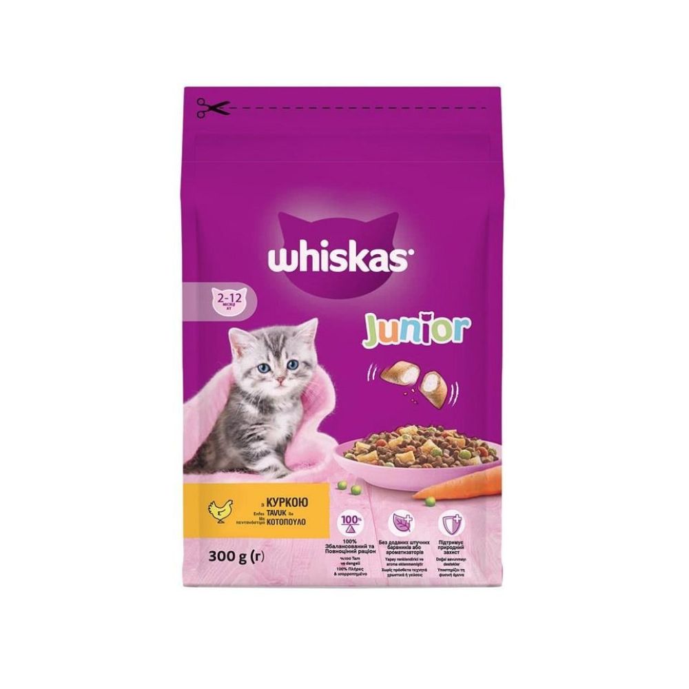 Whiskas Junior Tavuklu Yavru Kedi Mama, 300g