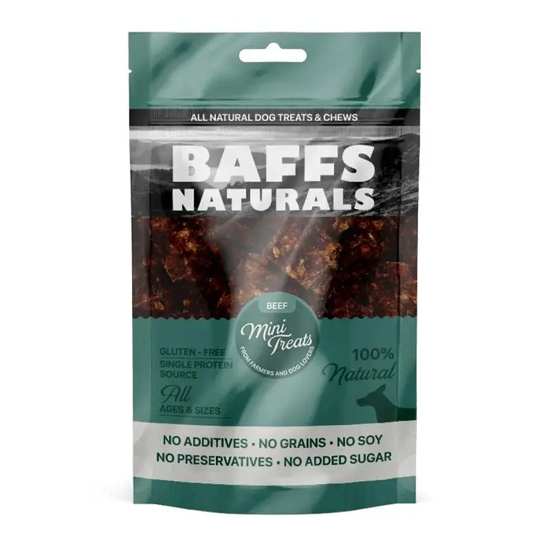 Baffs Naturals Mini Treats Dana Etli Köpek Snack Ödül Maması, 100 g
