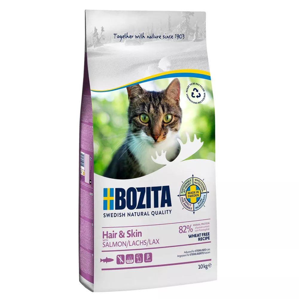Bozita Hair & Skin Deri ve Tüy Sağlığı Somonlu Yetişkin Kedi Maması