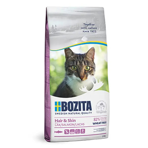 Bozita Hair & Skin Deri ve Tüy Sağlığı Somonlu Yetişkin Kedi Maması