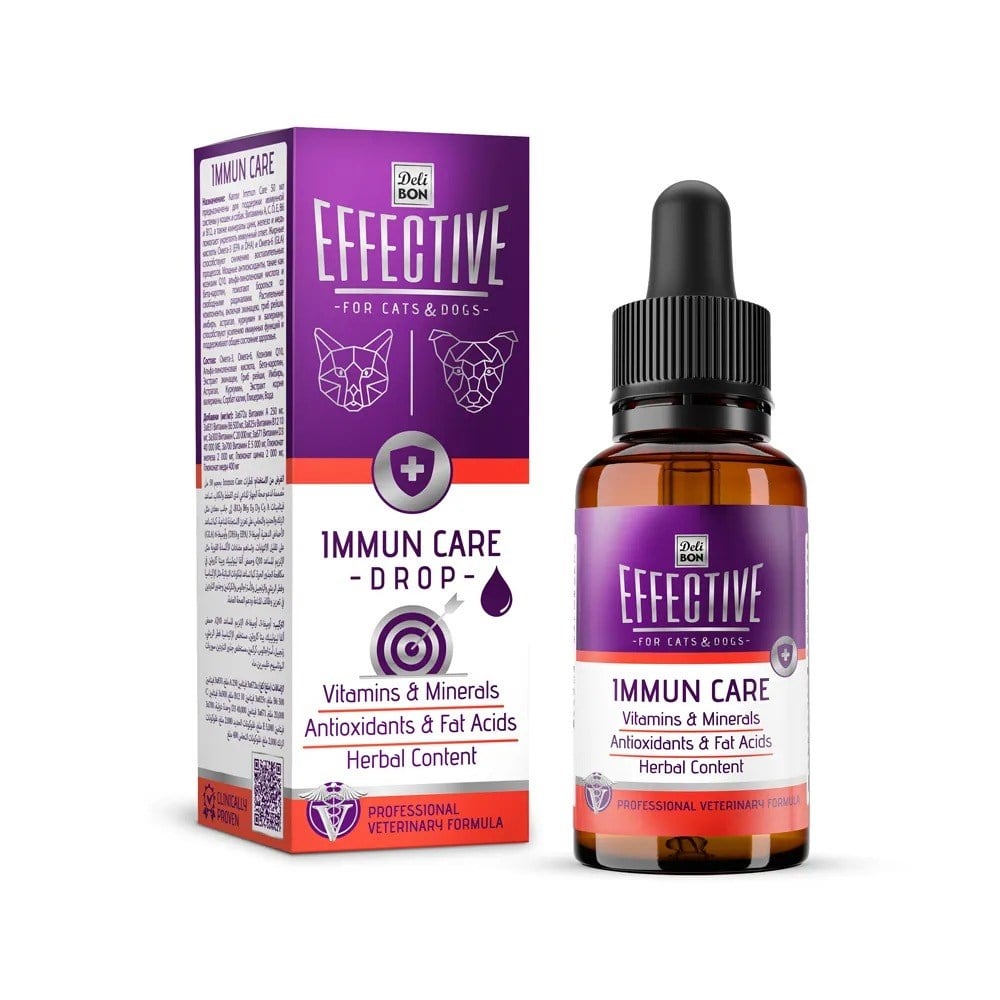 Delibon Effective Bağışıklık Desteği Kedi ve Köpek Takviye Damlası, 50 ml