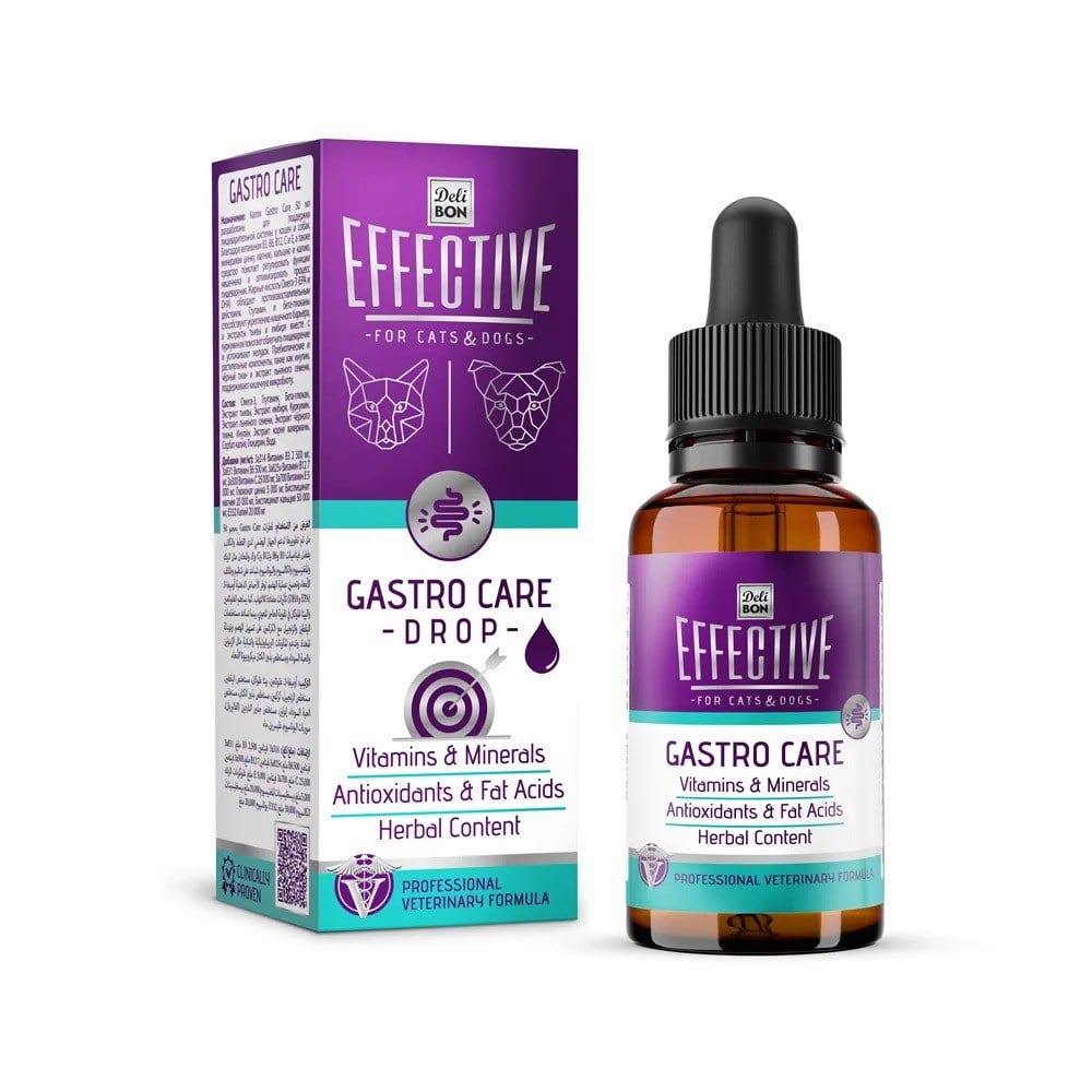 Delibon Effective Hassas Sindirim Kedi ve Köpek Takviye Damlası, 50 ml