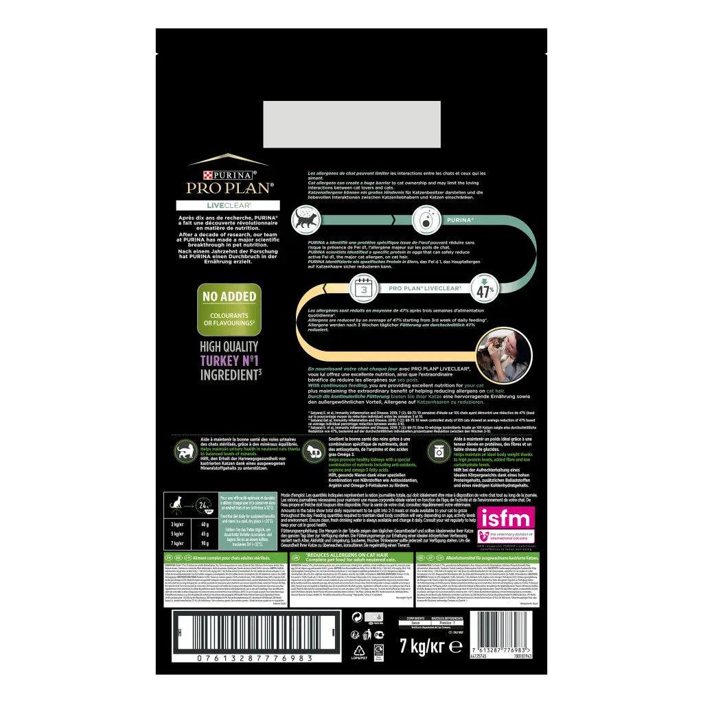 Pro Plan Liveclear Kısırlaştırılmış Yetişkin Kedi Maması