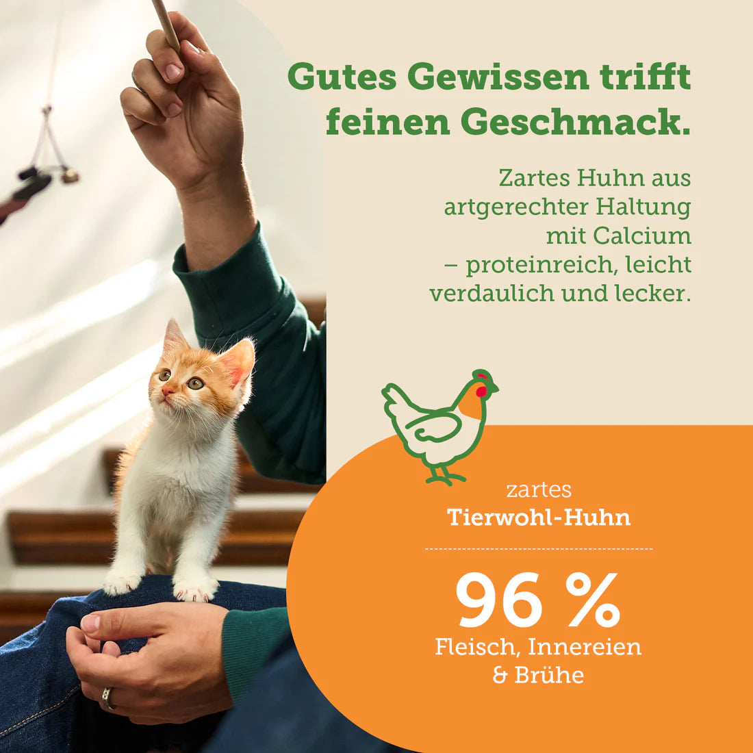 Mera Cats Nature Tavuklu Yavru Kedi Yaş Maması, 85g