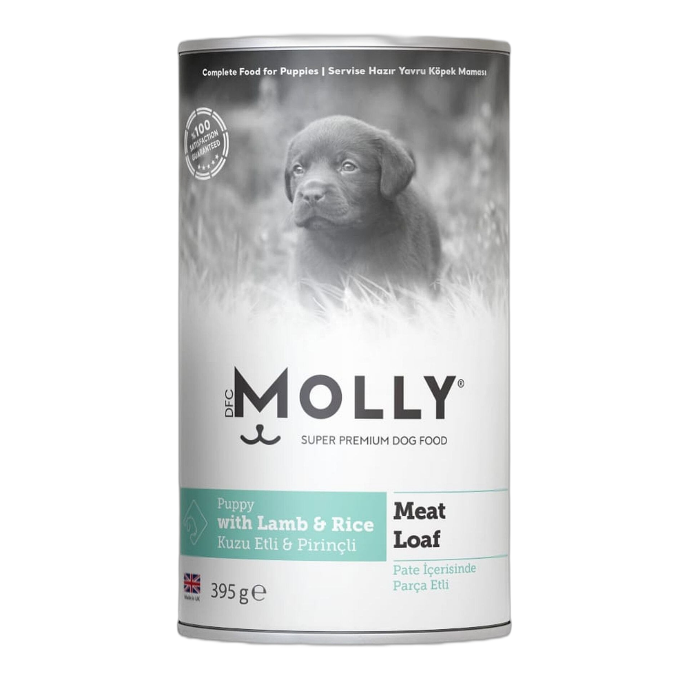 Molly Pate Kuzulu Yavru Konserve Köpek Konserve Maması, 395 g