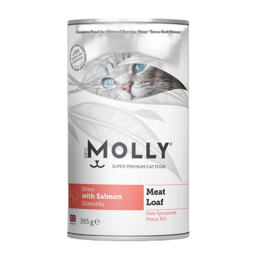 Molly Pate Somonlu Yavru Konserve Kedi Konserve Maması, 395 g