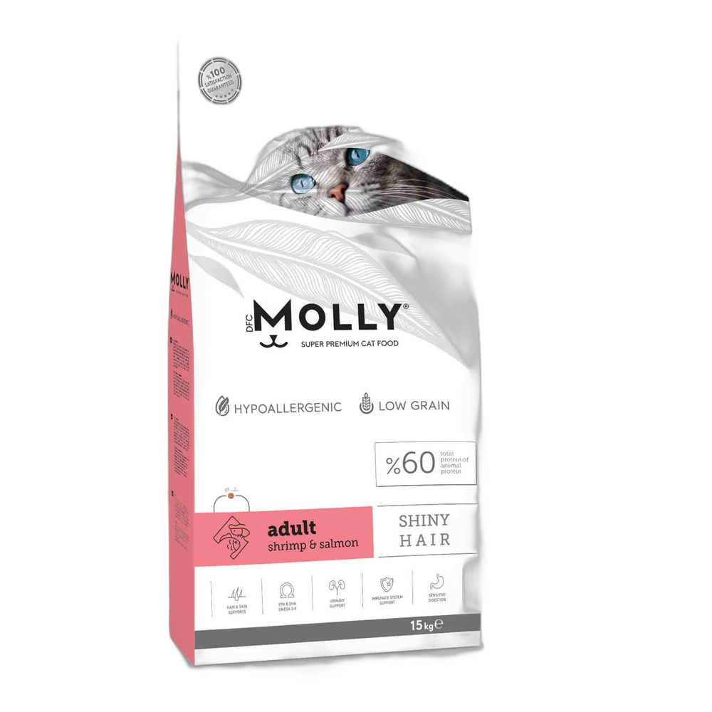 Molly Karidesli ve Somonlu Yetişkin Kedi Maması