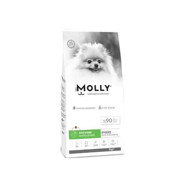 Molly Mini Irk Kuzulu ve Yaban Mersinli Yavru Köpek Maması