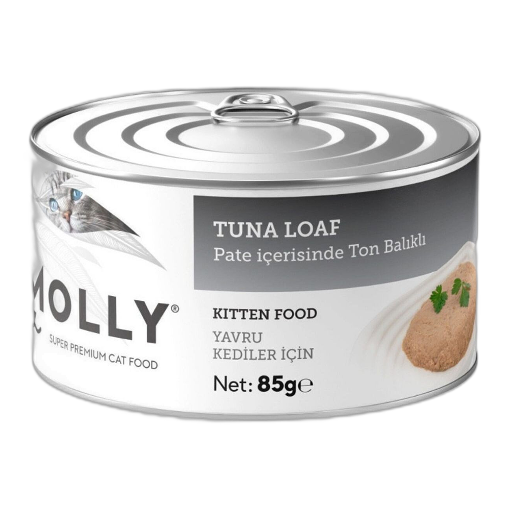 Molly Pate Ton Balıklı Yavru Konserve Kedi Konserve Maması, 85 g