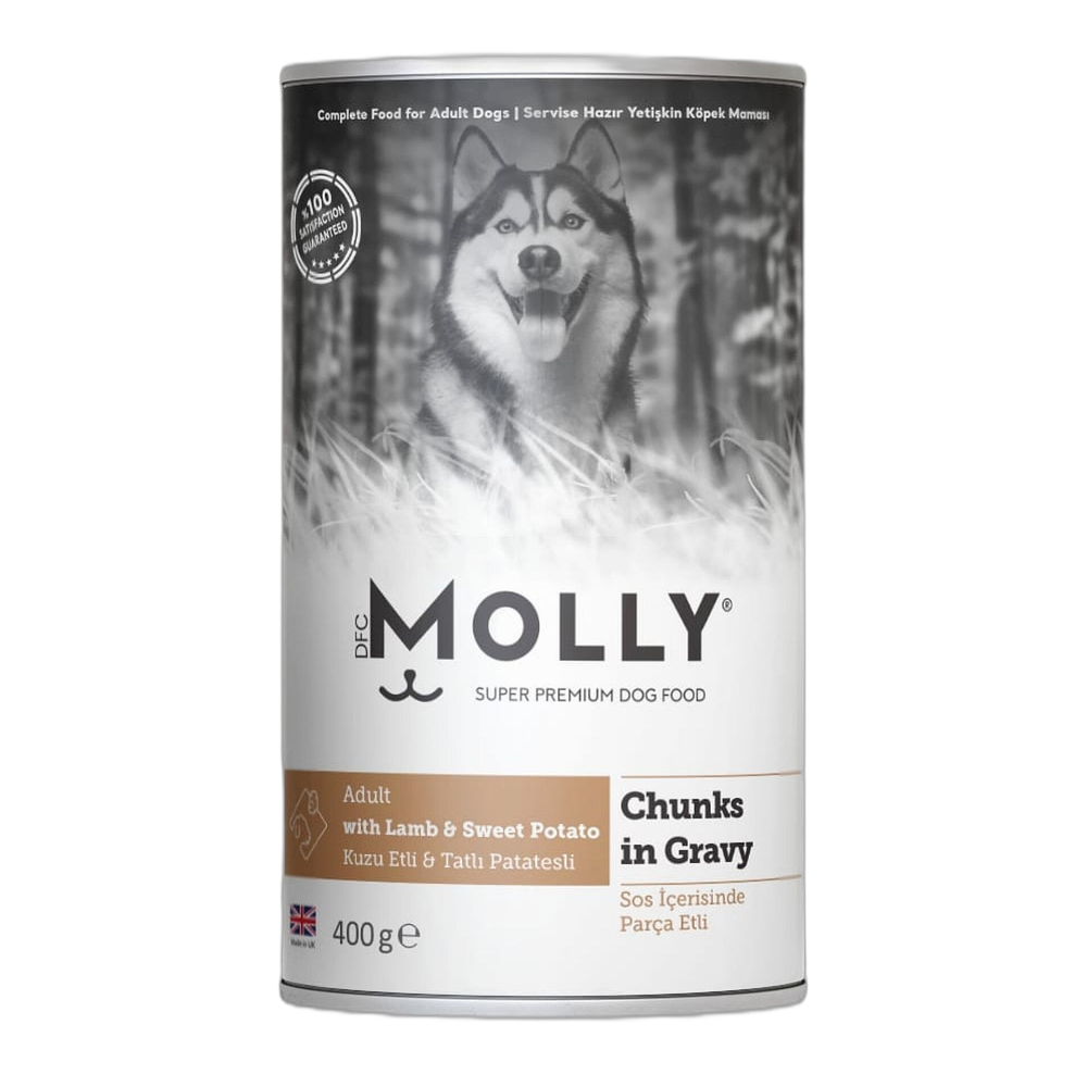 Molly Kuzulu ve Tatlı Patatesli Yetişkin Konserve Köpek Konserve Maması, 400 g