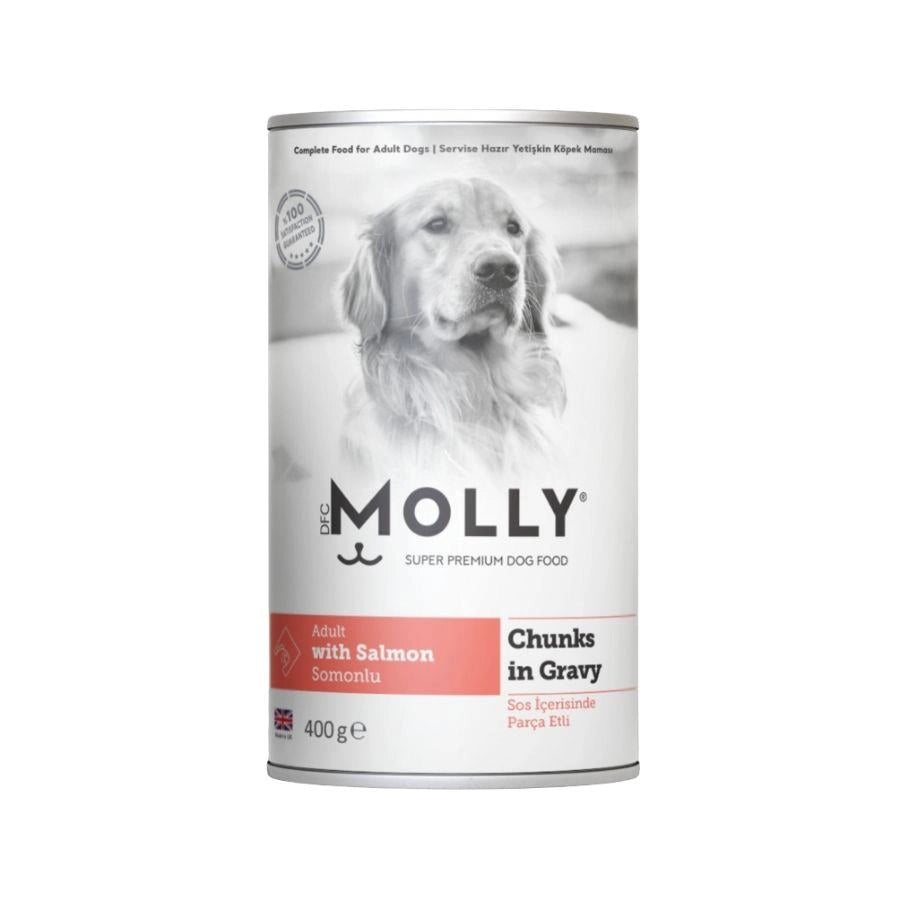 Molly Sos İçinde Somonlu Yetişkin Konserve Köpek Konserve Maması, 400 g
