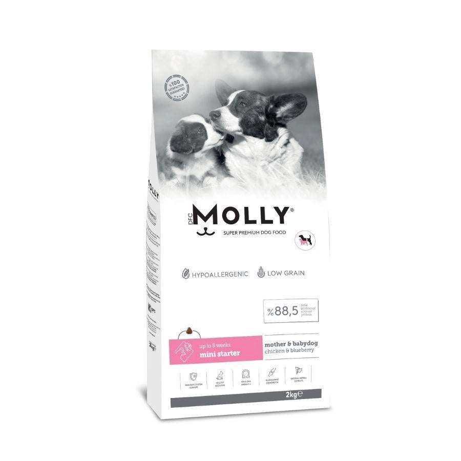 Molly Mini Irk Tavuklu ve Yaban Mersinli Anne ve Yavru Köpek Maması, 2 kg