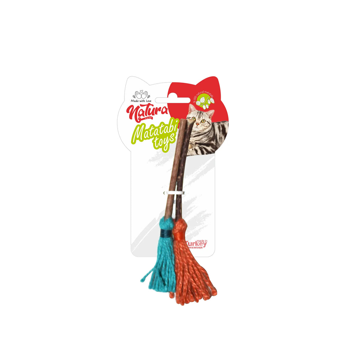 Natura Matatabi Broom Kedi Oyuncak, 2 li Paket