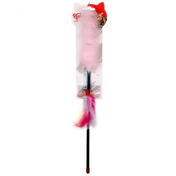 Natura Ptc-025 Peluş Tüylü Olta Kedi Oyuncak, 45cm