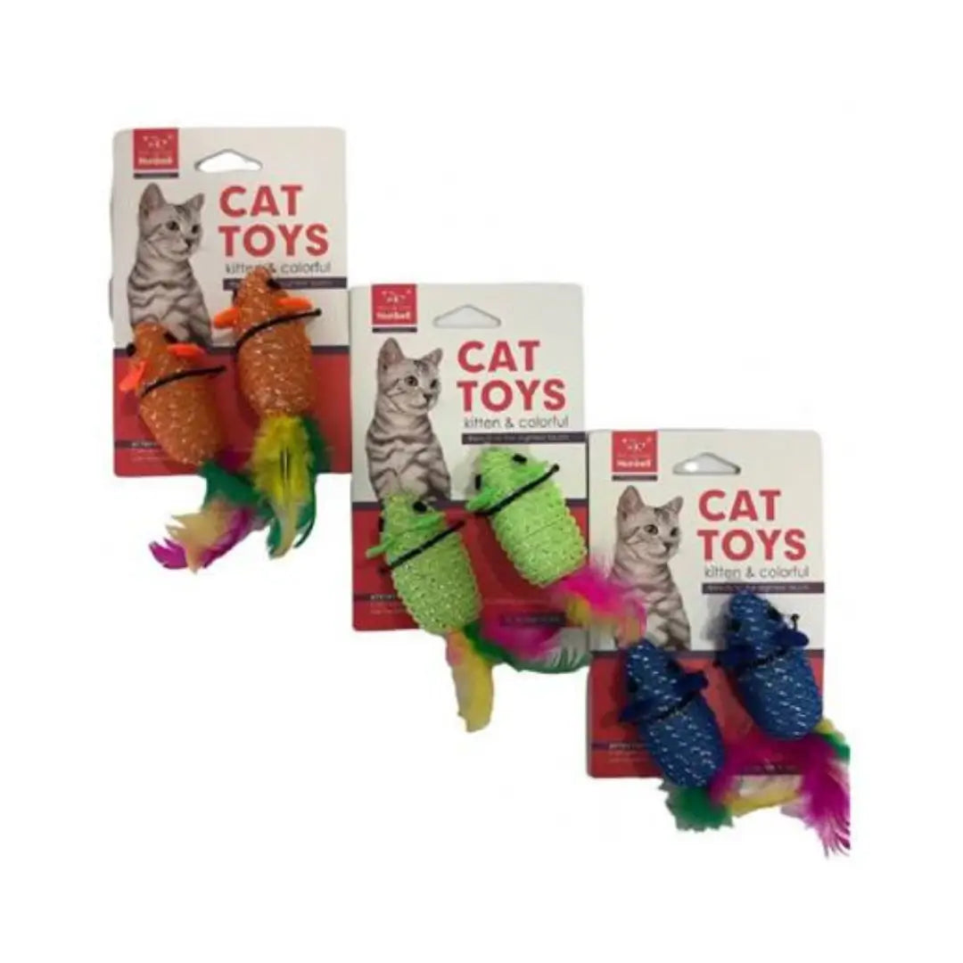 Nunbell Simli Fare Kedi Oyuncak, 2 li Paket