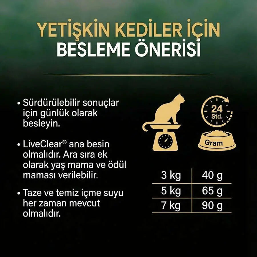 Pro Plan Liveclear Kısırlaştırılmış Yetişkin Kedi Maması