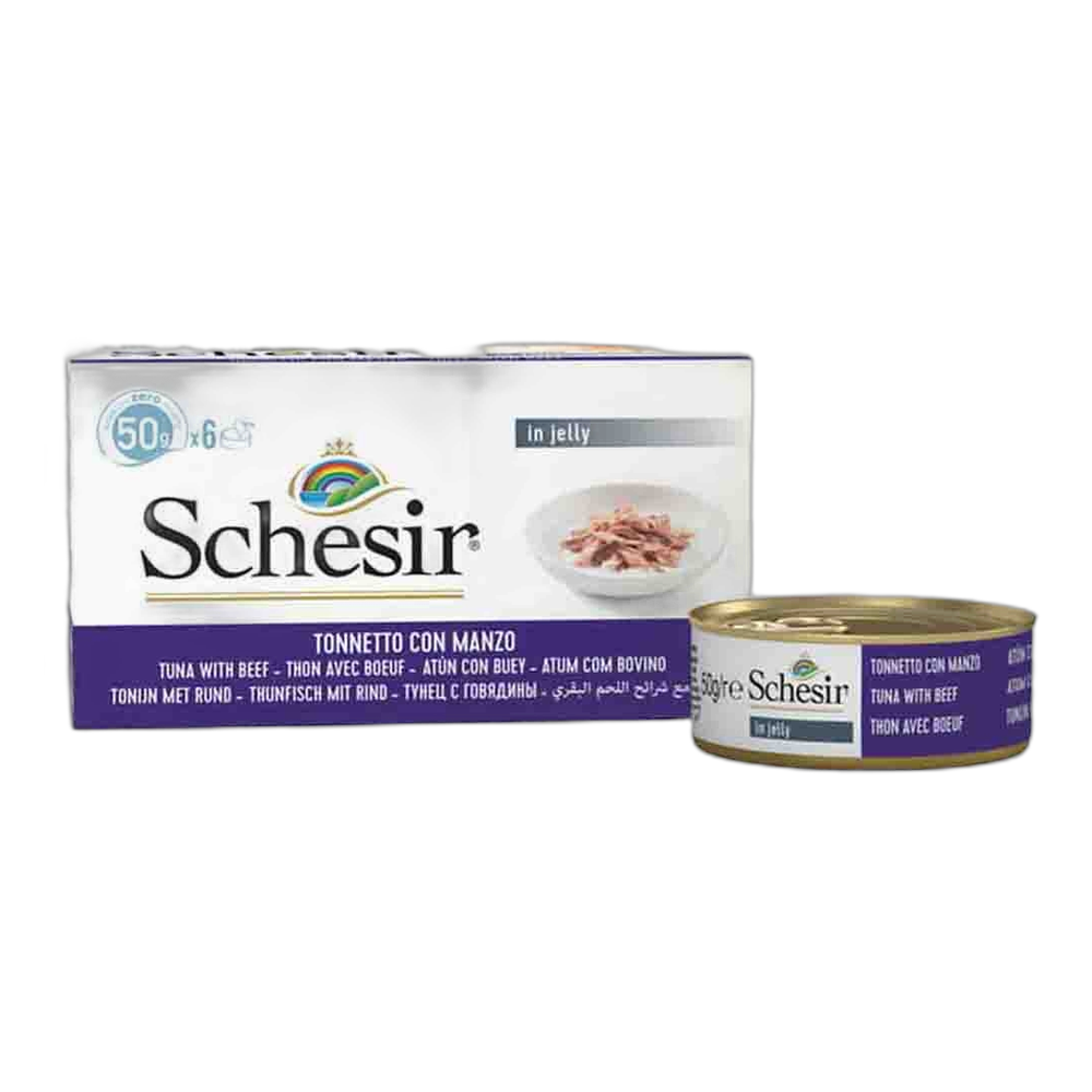 Schesir In Jelly Jöle İçinde Yetişkin Konserve Kedi Konserve Maması, 6 lı Paket, 50 g