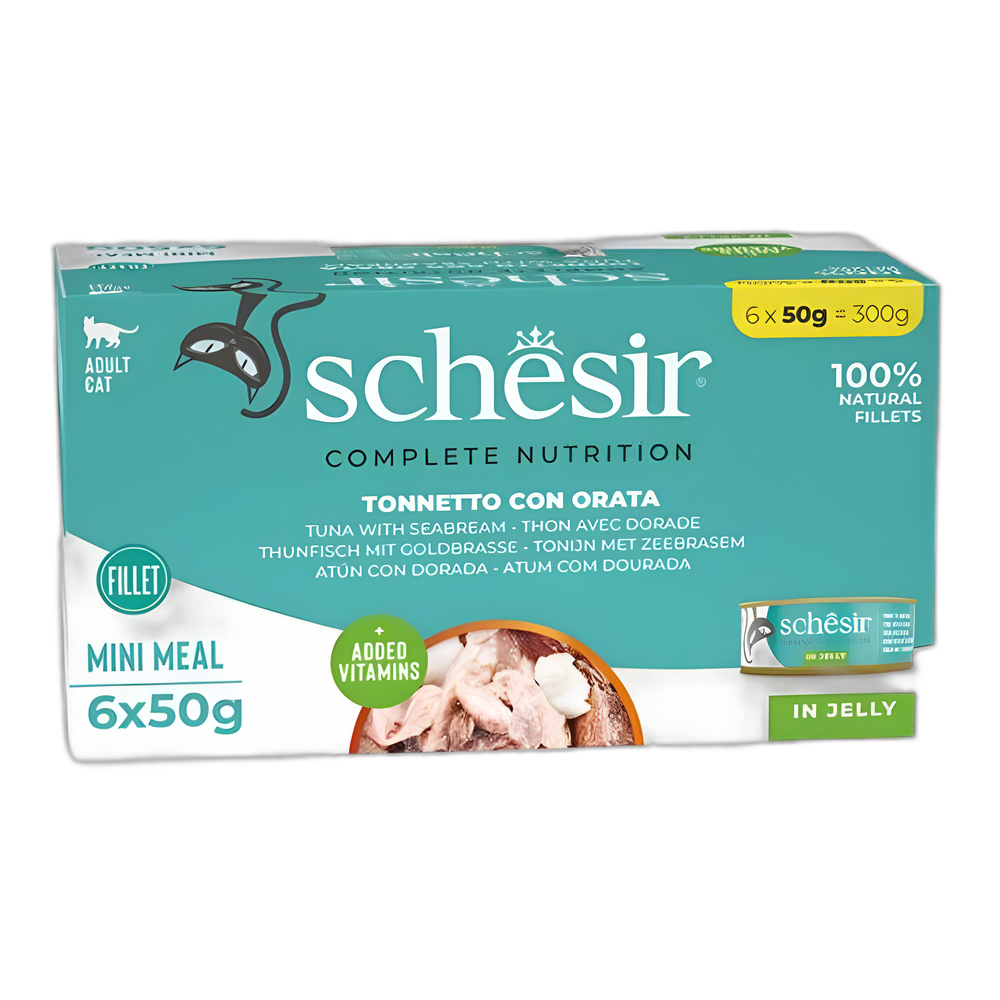 Schesir In Jelly Jöle İçinde Yetişkin Konserve Kedi Konserve Maması, 6 lı Paket, 50 g