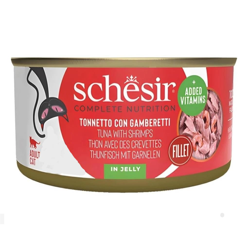 Schesir In Jelly Jöle İçinde Ton Balığı ve Karidesli Yetişkin Konserve Kedi Konserve Maması, 50 g