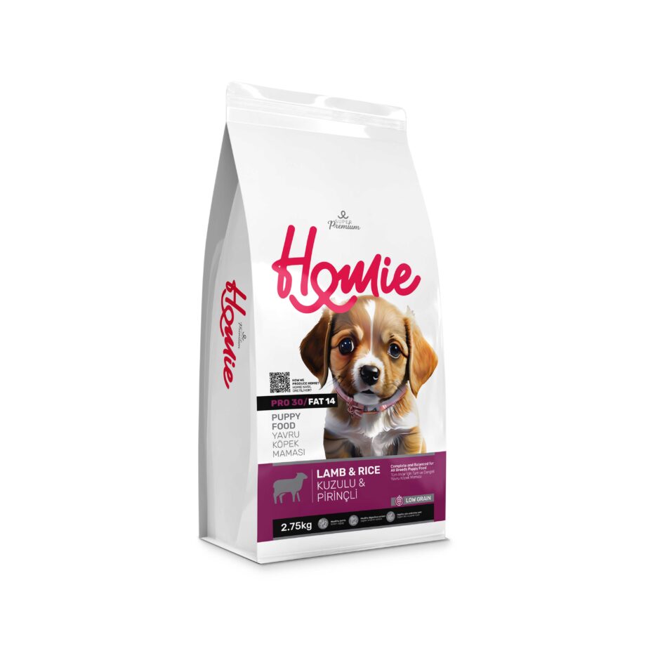 Homie Super Premium Kuzu ve Pirinçli Az Tahıllı Yavru Köpek Maması
