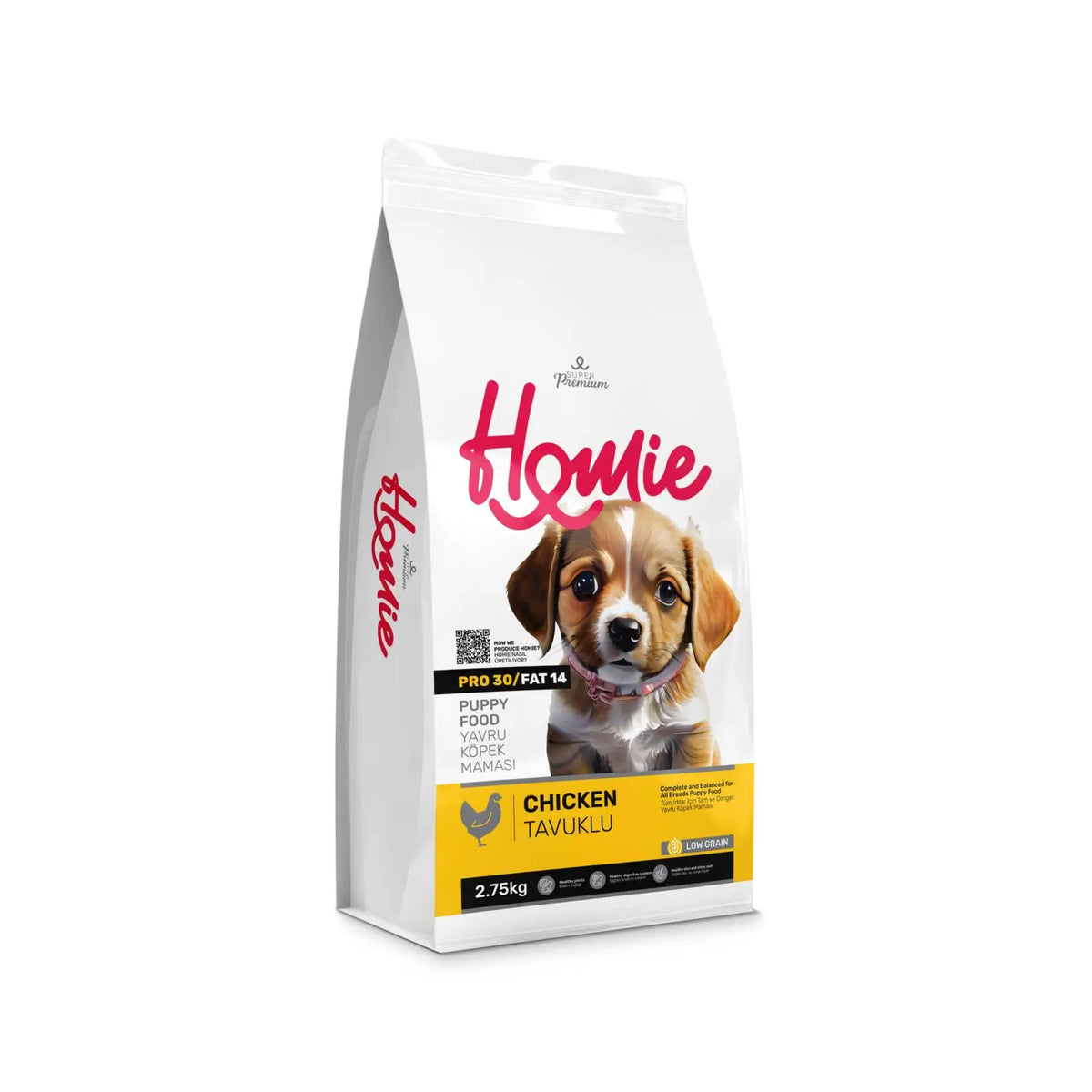 Homie Super Premium Tavuklu Az Tahıllı Yavru Köpek Maması