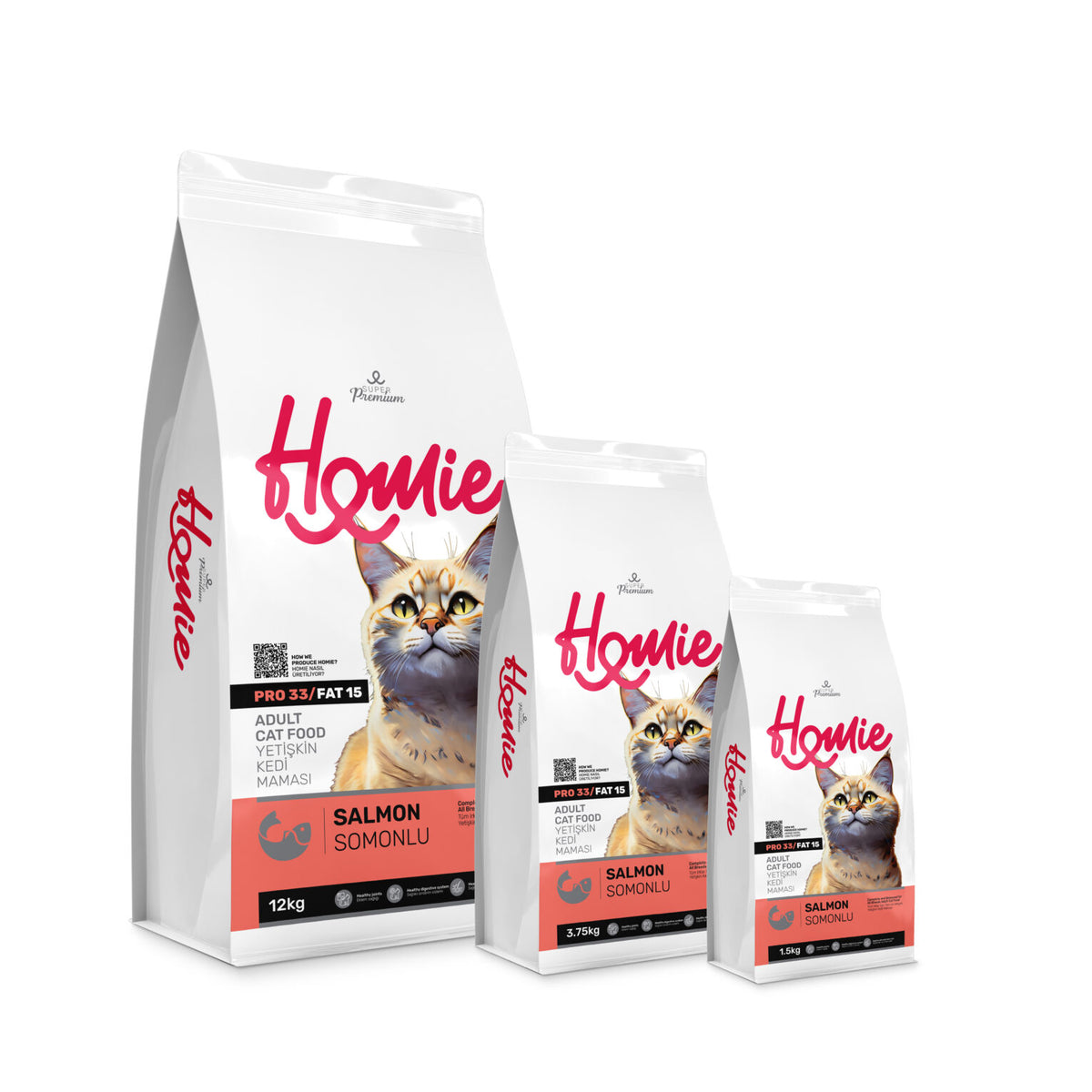 Homie Super Premium Somonlu Yetişkin Kedi Maması